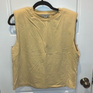 All Saints Coni Shoulder Pad Crewneck Tank